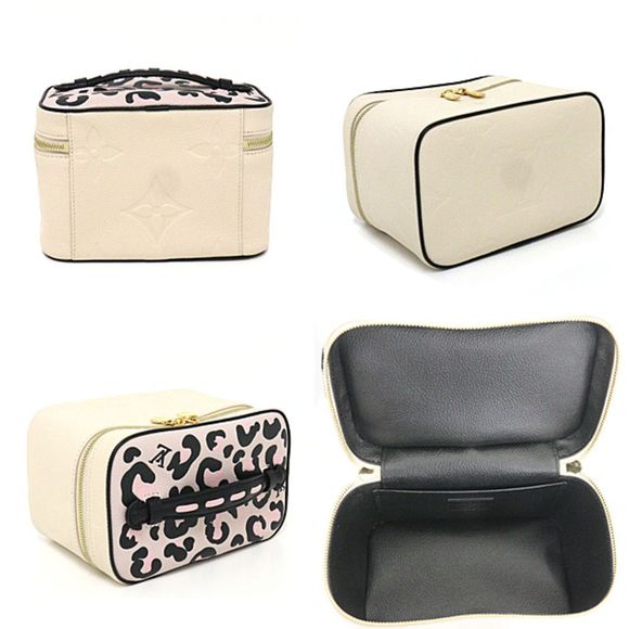 Monogram Implant Nice Mini Vanity Cream White Pink Gold Hardware - Picture 3 of 3